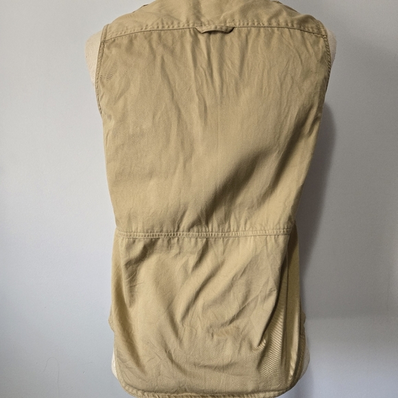 RALPH LAUREN 1967 Khaki Tan Cotton Sleeveless Button-Up Safari Vest. Size Small - Picture 8 of 12